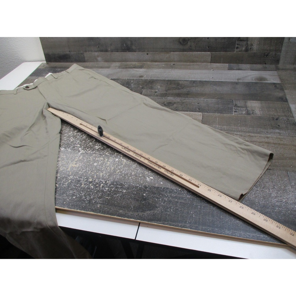 Brooks Brothers Pants 32x32 Beige Wool Viscose Acetate Flat Front Straight Leg - Picture 10 of 16